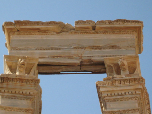 Close-up of part of the basilica of Septimius Severus. Credit: Sasha Coachman